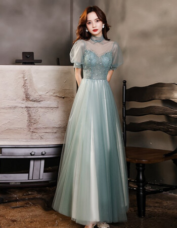 Banquet evening dress for women 2021 new style lady fairy noble host dress